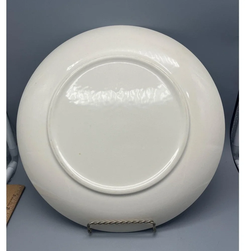 Vintage Royal‎ Ironstone Platter mid century yellow rust Shell Sunburst